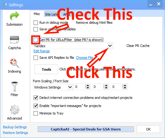 Enable DomDetailer in GSA SER